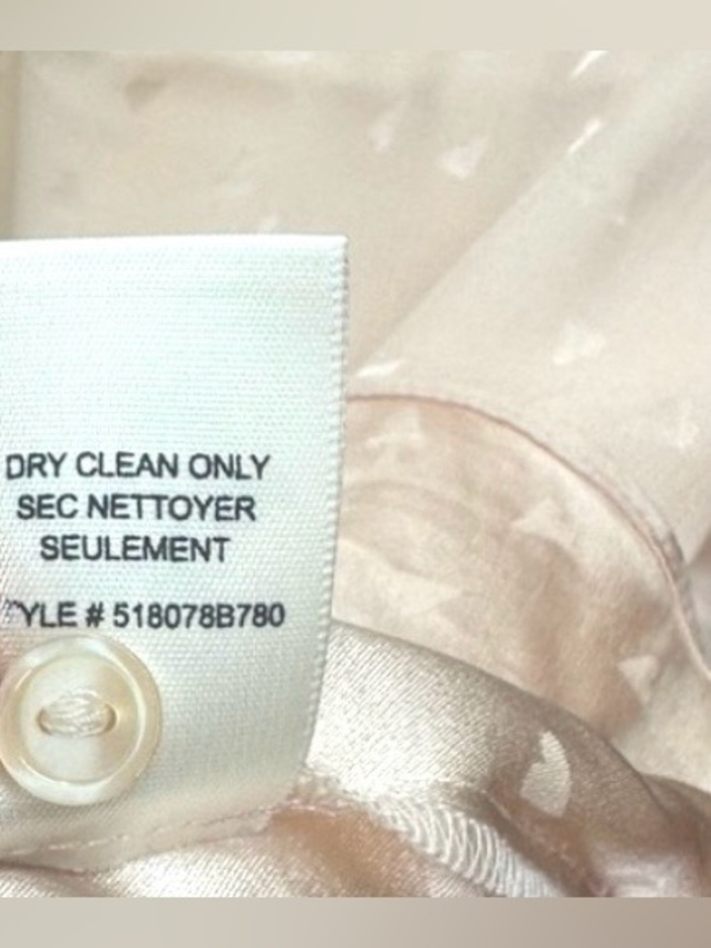REBECCA TAYLOR Blush Pink 100% Silk Smocked Neckline Heart Print Blouse - Picture 10 of 11